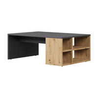 COUCHTISCH Danny Anthrazit/Artisan 90 x 60 cm mit Regalen - Anthrazit, Holzwerkstoff (60/90/33.6cm) - Vicco