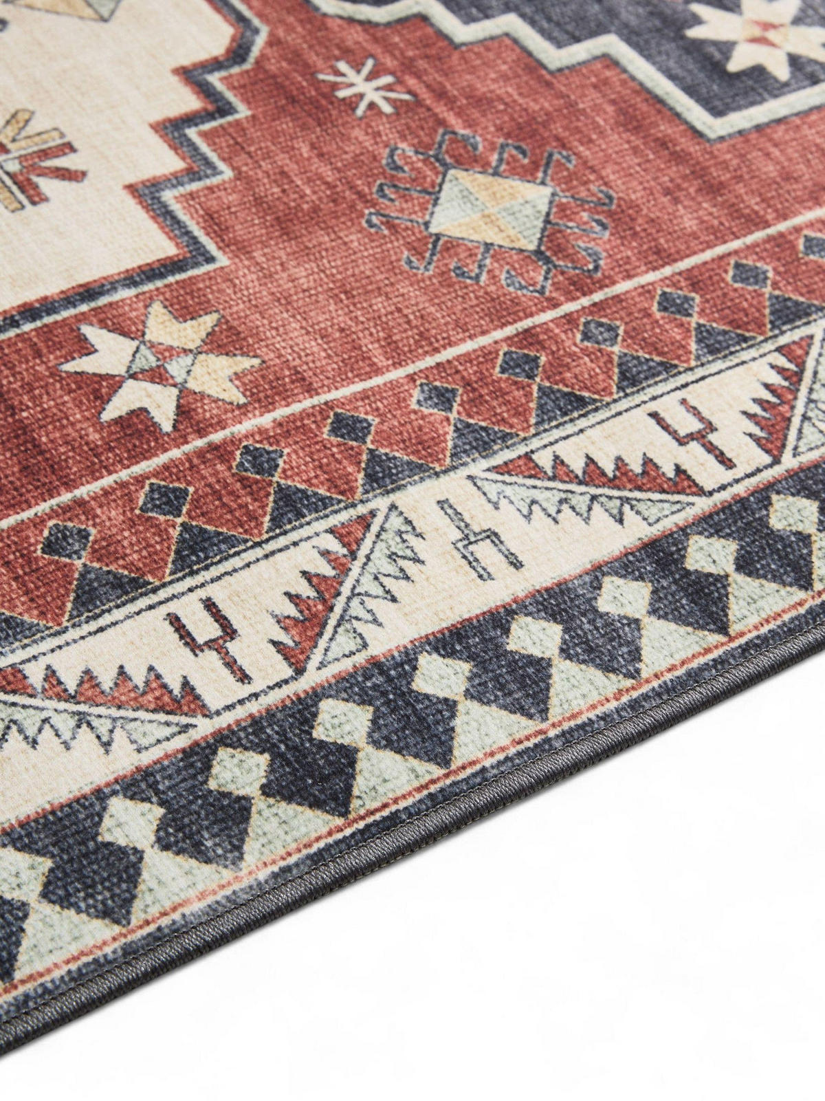VINTAGE-TEPPICH George waschbar 200x300 cm - Blau/Multicolor, Kunststoff (200/300cm) - benuta