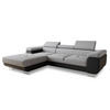 ECKSOFA Divo, Seite: Links - Hellgrau/Schwarz, Holz/Textil (282/204cm) - Sofnet