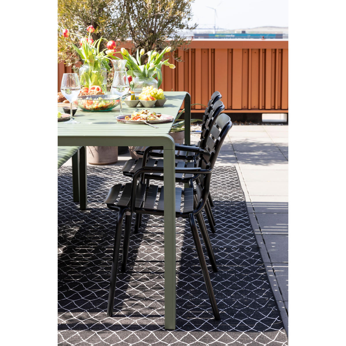 GARTENSTUHL Vondel Schwarz - 2 er Set - Schwarz, Metall (64.7/82.8/58.2cm) - Zuiver