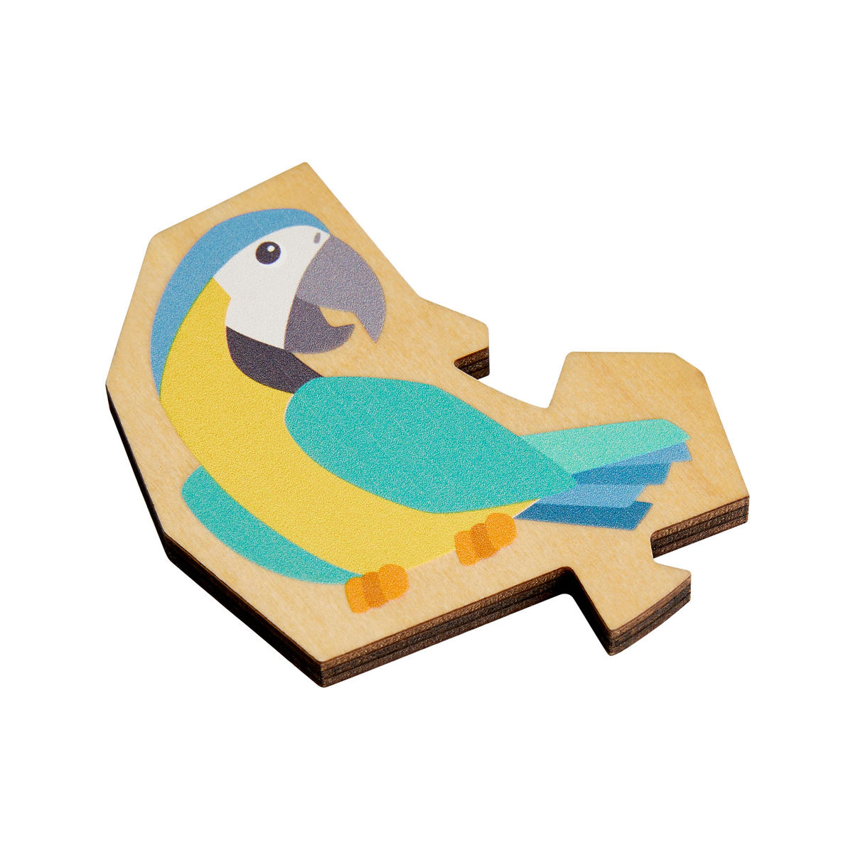 HOLZPUZZLE 2in1 Papagei, ab 4 Jahre - Multicolor, Naturmaterialien (15.5/5/23.5cm) - Haba