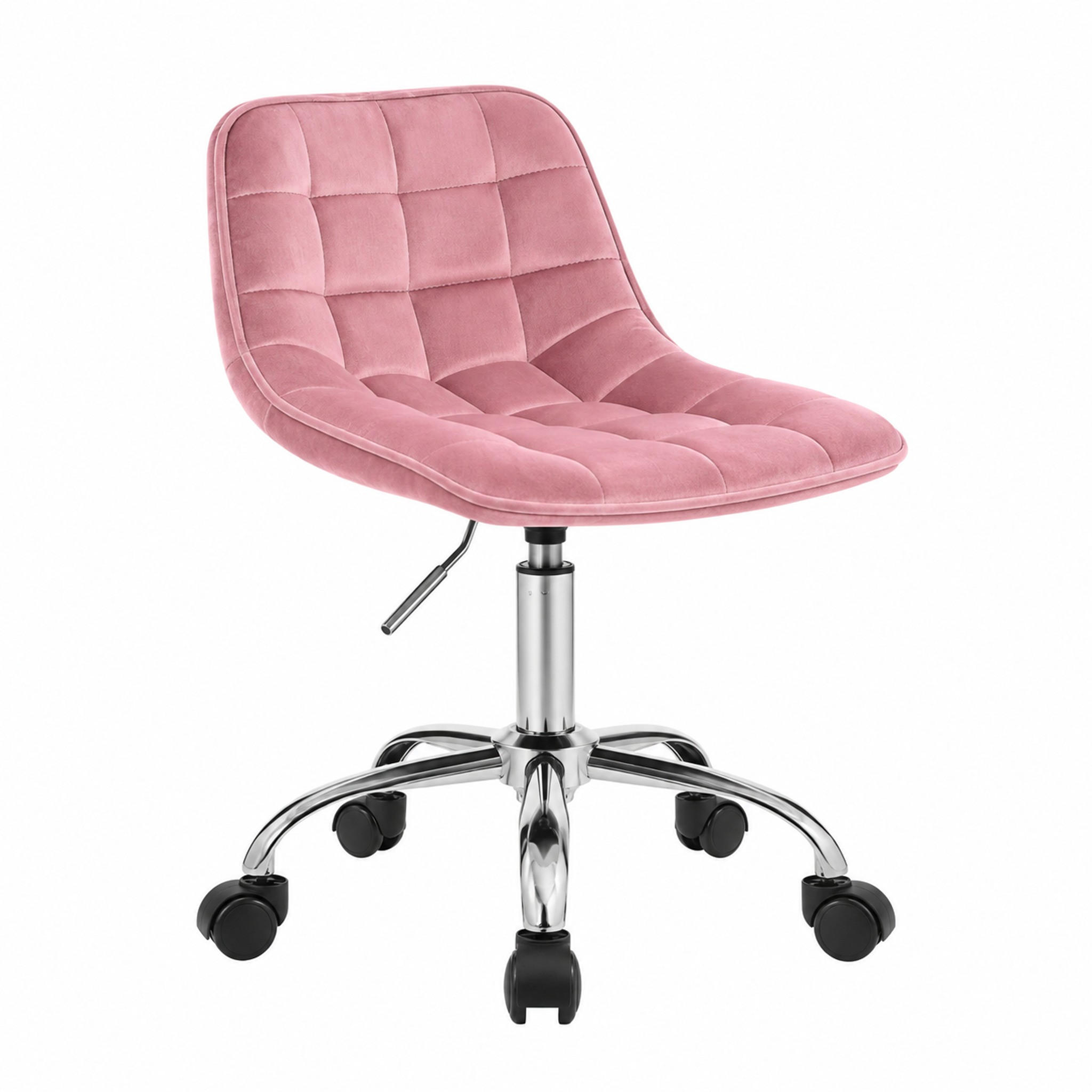 BÜROSTUHL drehbar höhenverstellbar Samt Pink - Pink, Metall (43/67.5/43cm) - Meubliv