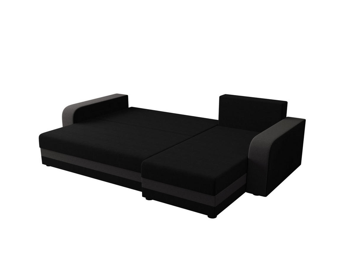 ECKSOFA HEWLET L BIS Sawana 14+05 Rechts mit Schlaffunktion - Dunkelgrau, Textil (240/140cm) - Bedante