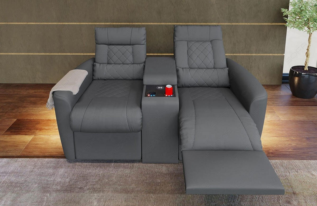 KINOSESSEL Kinosessel Relax Grau - Dunkelgrau, Kunststoff (190/94/92cm)
