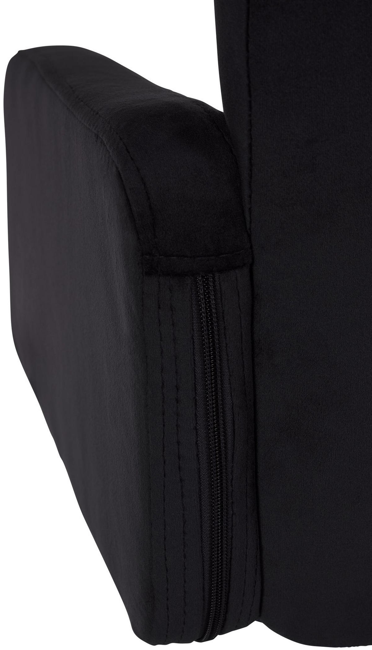 BARHOCKER Lausanne Samt schwarz schwarz - Schwarz, Textil/Metall (60/113/56cm) - TPFLiving