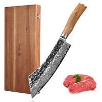 BLOCKMESSER 22,5 cm - Braun, Holz/Metall (37cm) - Wakoli