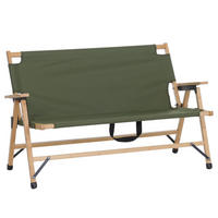 CAMPINGBANK Grün - Grün, Holz (117/69/61cm) - MCW