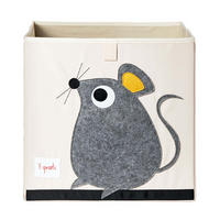 AUFBEWAHRUNGSBOX Maus 33x33x33cm - Naturfarben, Textil (33/33cm) - 3Sprouts