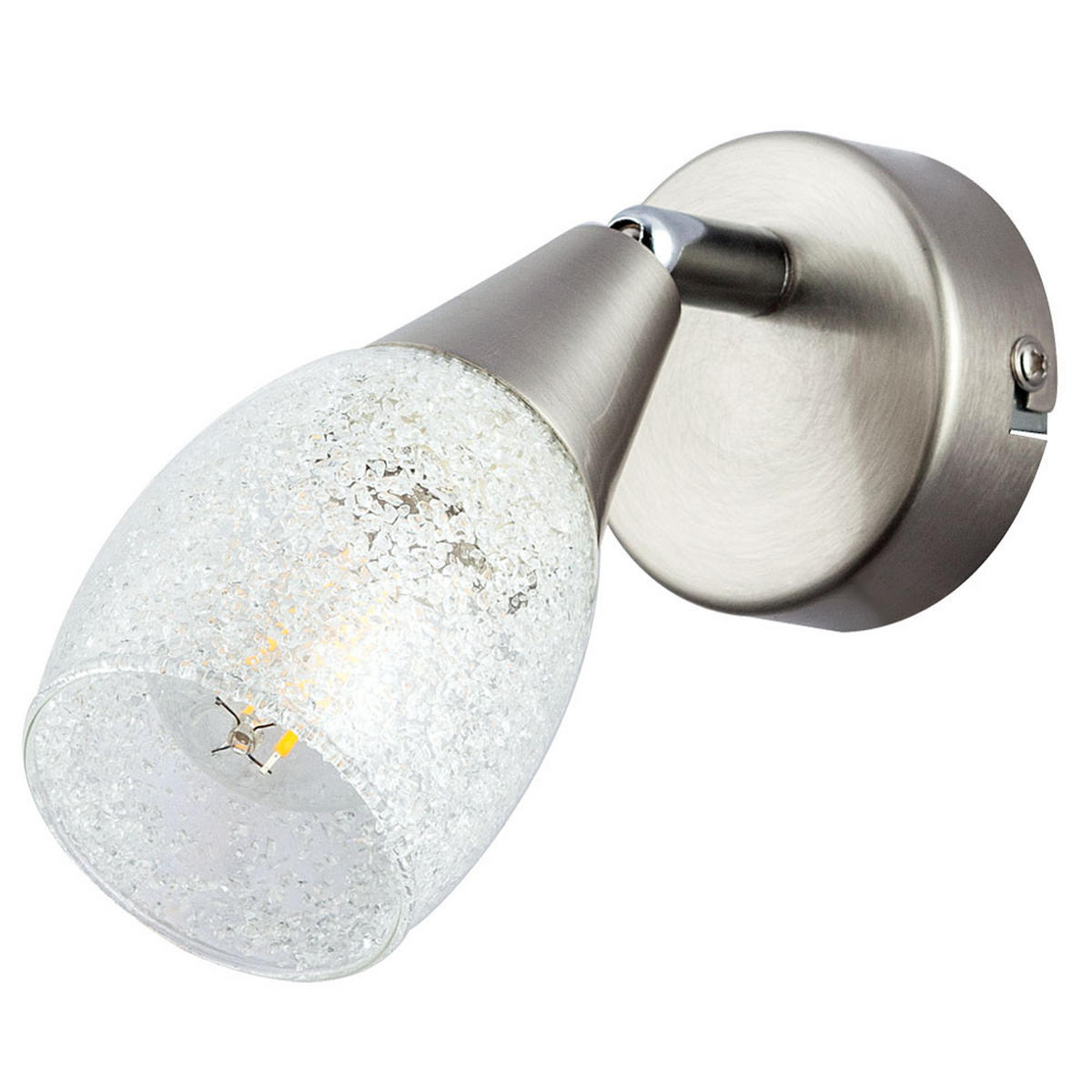 WANDELEUCHTE Kristallschirm Silber Glas - Silberfarben, Glas (7/13.5/16.5cm)