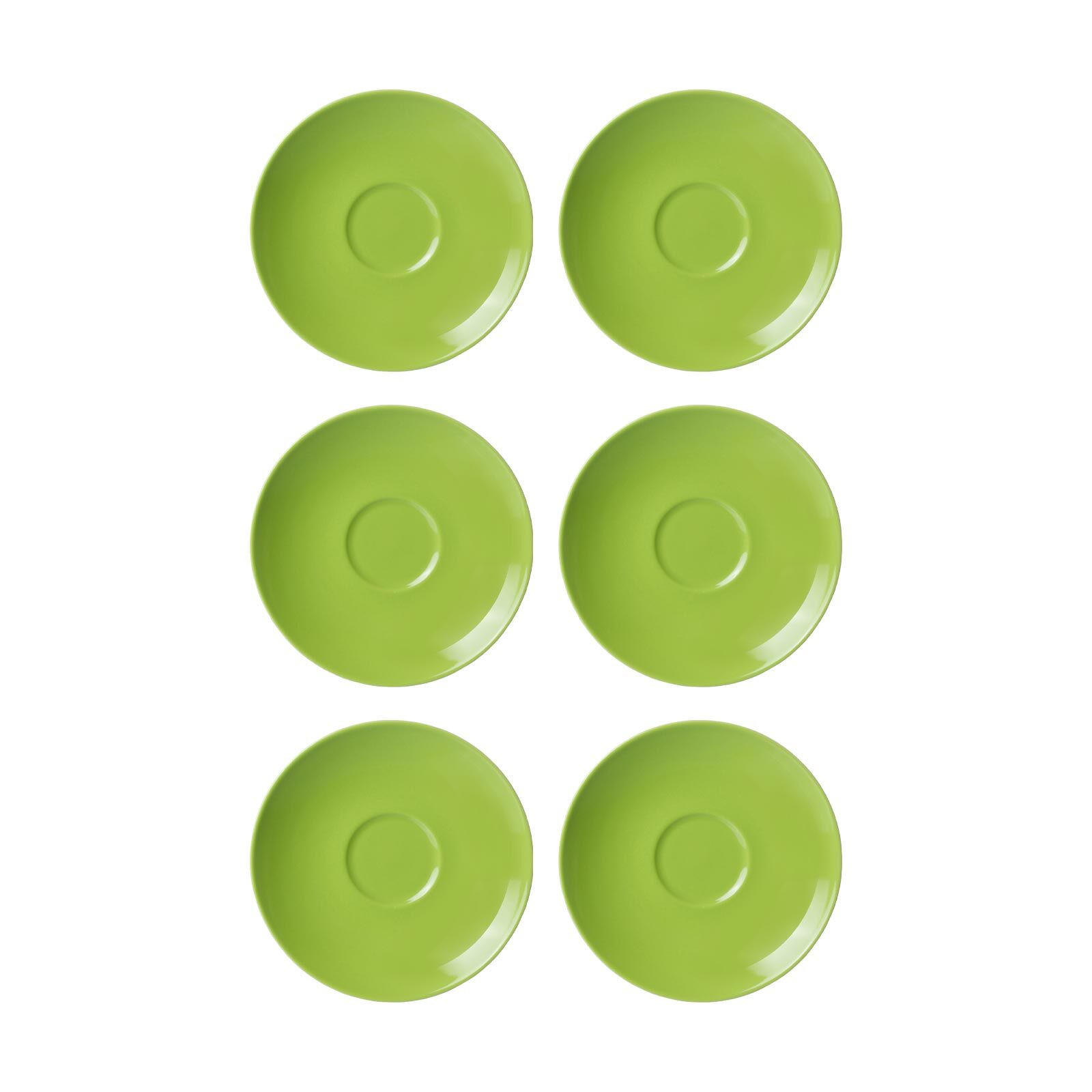 KAFFEEUNTERTASSEN Doppio Grün ø 16 cm 6er Set - Grün, Keramik (16cm) - Ritzenhoff Breker