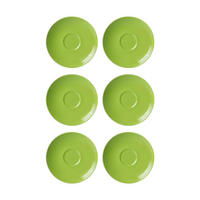 KAFFEEUNTERTASSEN Doppio Grün ø 16 cm 6er Set - Grün, Keramik (16cm) - Ritzenhoff Breker