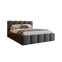 POLSTERBETT VIVIAN 180/200 in Boucle Grau - Weiß, Holz/Holzwerkstoff (180/200cm) - Deine Möbel 24