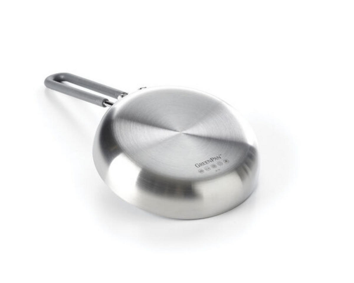 BRATPFANNE Mini - Edelstahl - ø 14 cm - Keramische Antihaftbeschichtung - Silberfarben, Metall (14cm)