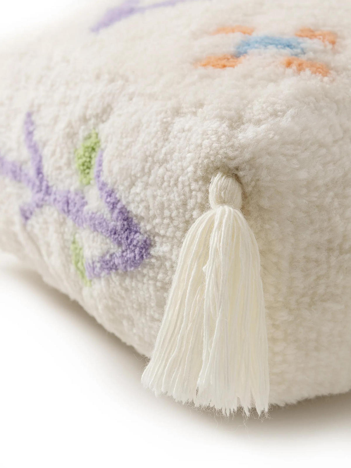 WOLL-POUF handgefertigt Malika Multicolor 55x55x20 cm - Multicolor, Textil (55/20/55cm) - Lytte