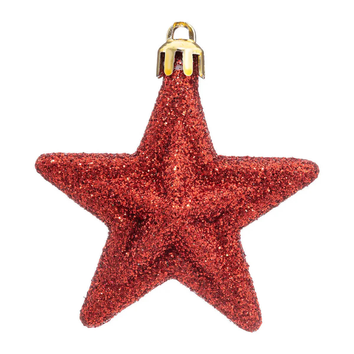 WEIHNACHTSBAUMSCHMUCK Sterne Kunststoff 6er-Set - Multicolor, Kunststoff (3/6.5/6.3cm) - Atmosphera Createur d´interieur