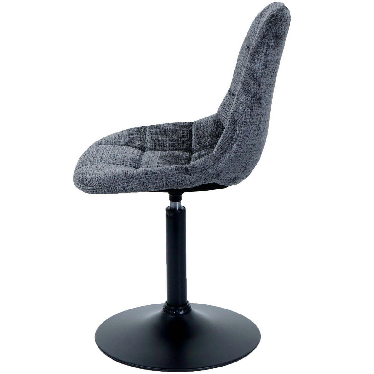 ESSZIMMERSTUHL 83x47x43cm Sitzhöhe 47cm Stahl Stoff/Textil Chenille Dunkelgrau - Dunkelgrau, Textil (47/83/43cm) - CHEFGASTRO