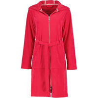 BADEMANTEL DAMEN KURZMANTEL MIT KAPUZE TAMPA KIRSCHROT - 3680 - Rot, Textil (Snull) - Vossen