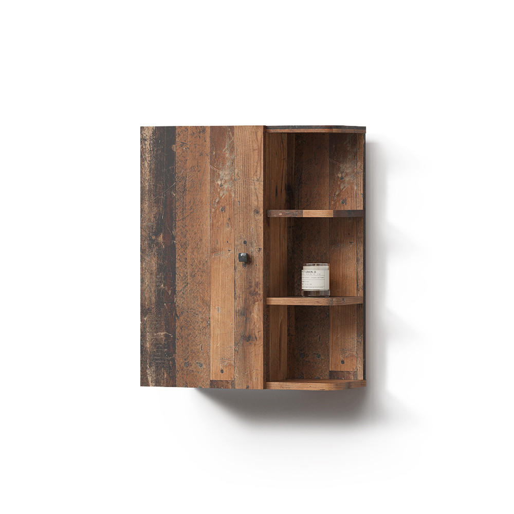 BADSCHRANK Fucino Eiche rustikal 47.2 x 59.2 cm - Wildeiche/Braun, Holzwerkstoff (47.2/59.2/20.8cm) - Livinity®