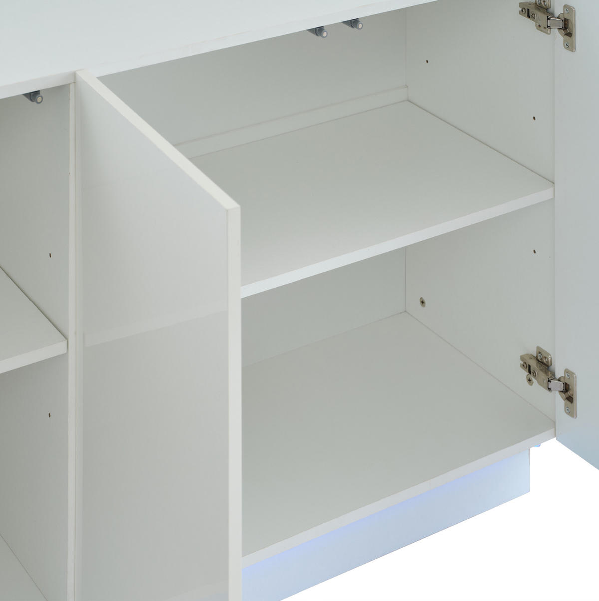 SIDEBOARD 120/40/75 cm Weiß aus Spanplatte mit LED-Beleuchtung - Weiß, Holzwerkstoff (40/75/120cm) - OKMYHOME