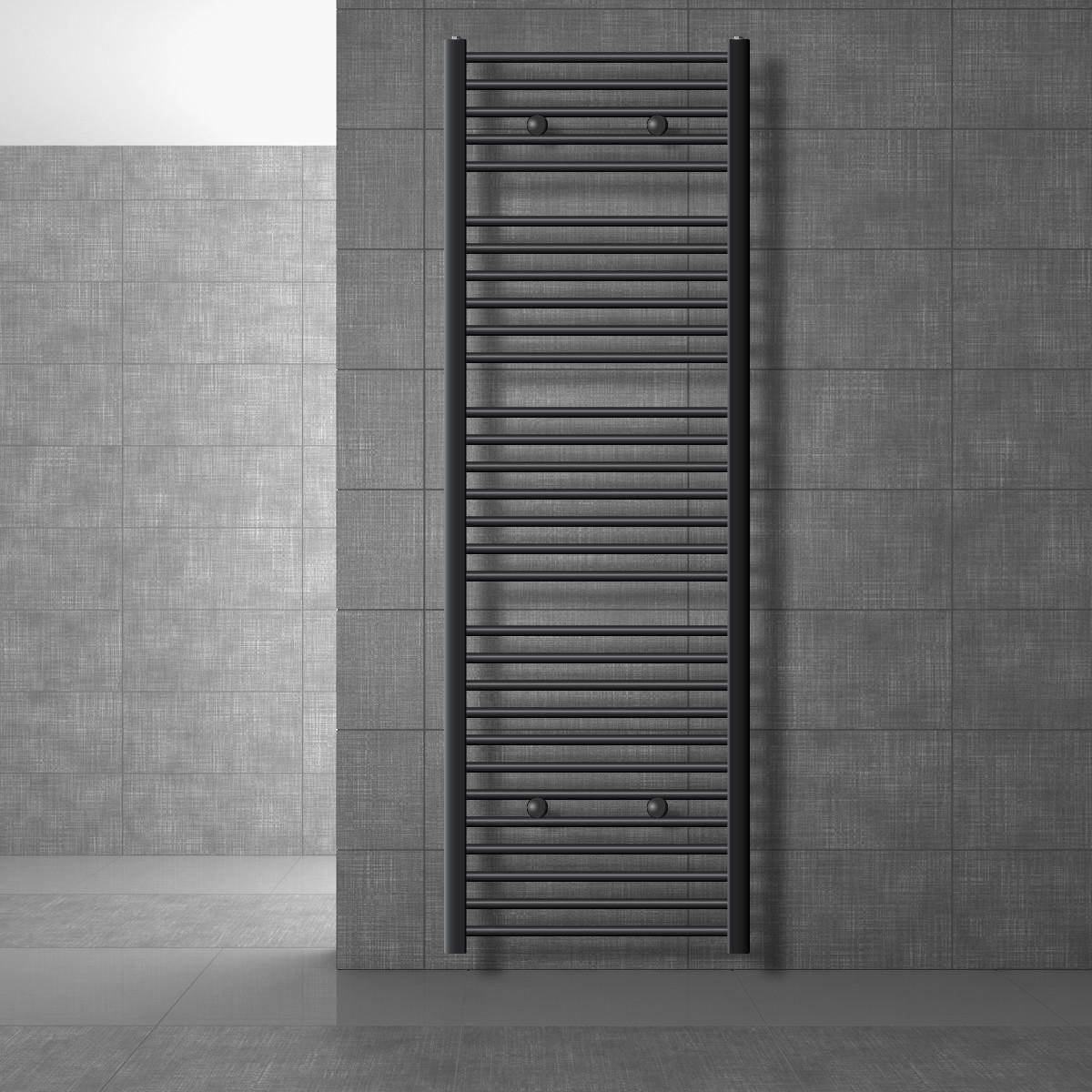 BADHEIZKÖRPER Sahara 600x1800 mm Anthrazit gerade mit Seitenanschluss - Anthrazit, Metall (60/180/5cm) - LuxeBath