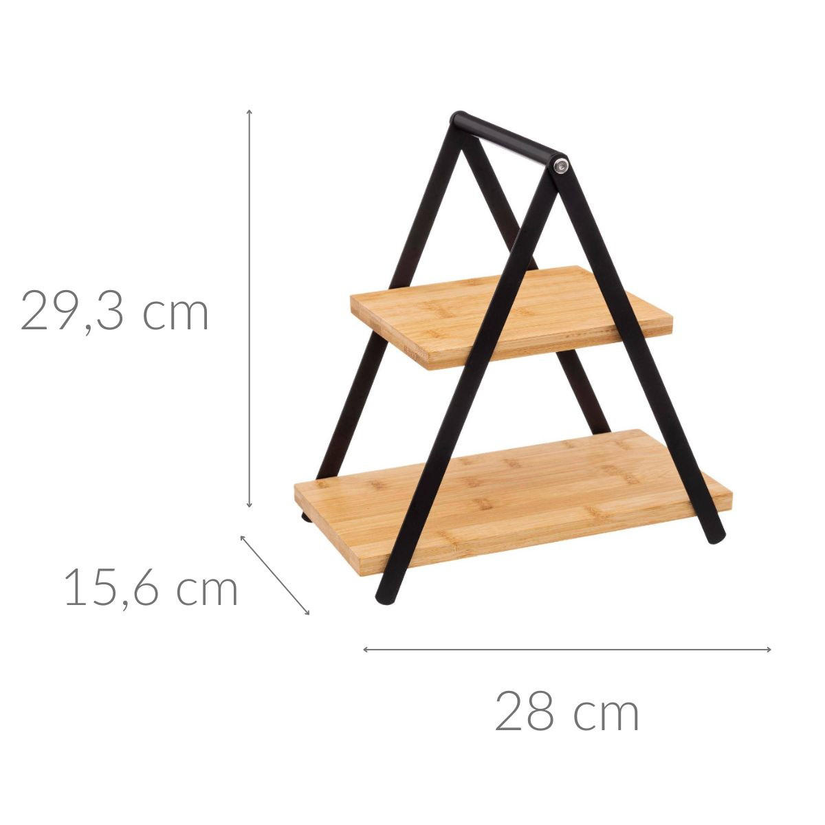 ETAGERE aus Bambus für Kuchen Braun 28/15,6/29,3 cm - Braun, Naturmaterialen (29.3cm) - Secret de Gourmet