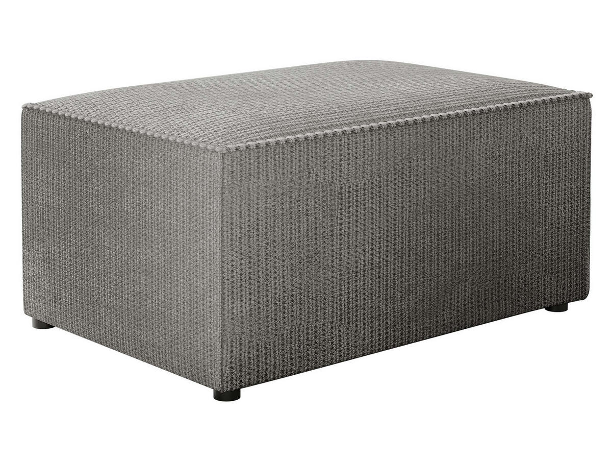 POLSTERHOCKER Karl - Schwarz/Grau, Holz/Kunststoff (60/38/45cm) - MIRJAN24