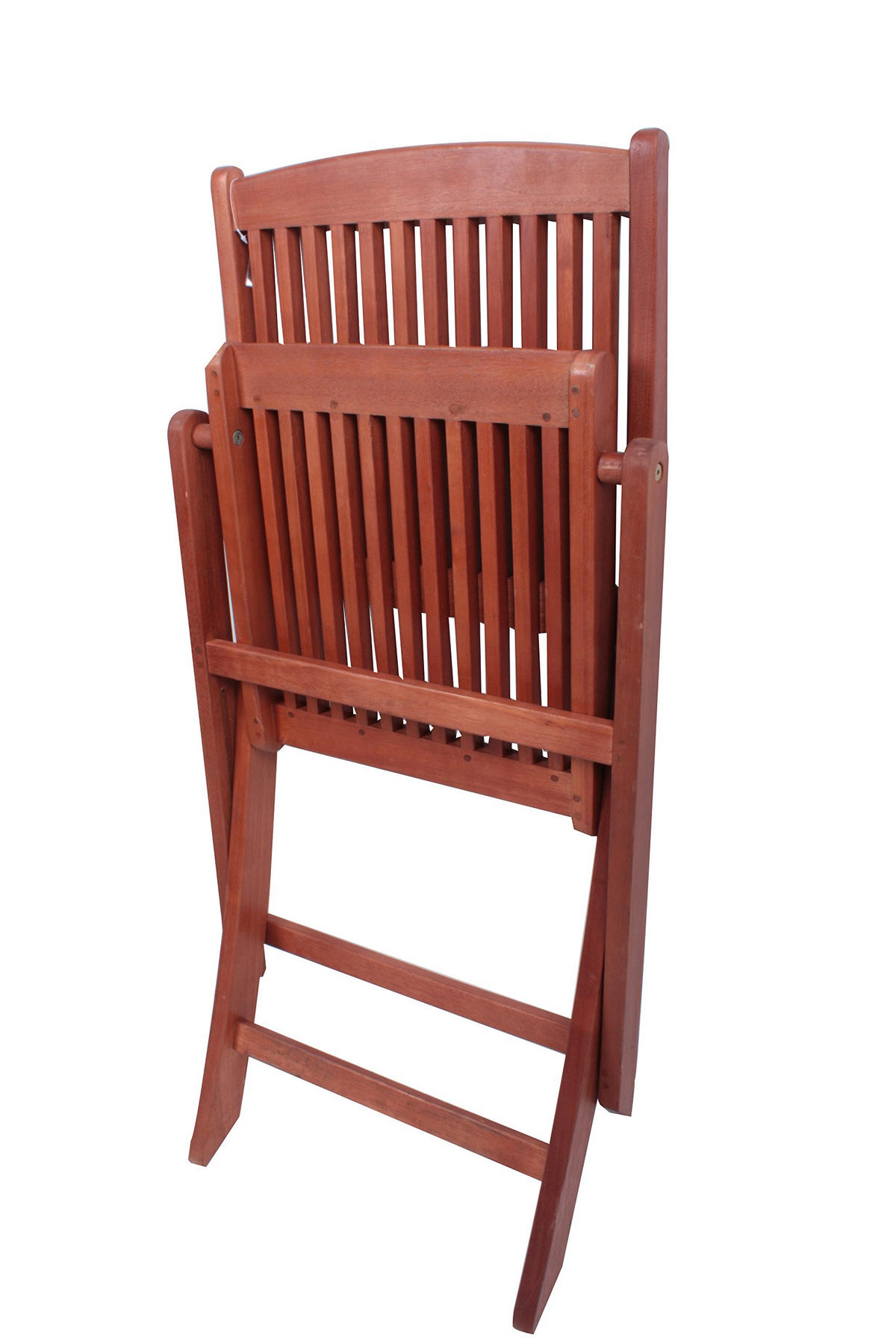 GARTENSTUHL 2er Set Nimes Ohne Armlehne Klappstuhl - Hellbraun, Holz (48/90/56cm) - DELUKE