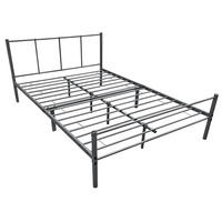 METALLBETT Laos - Dunkelgrau, Metall (120/200cm) - [en.casa]