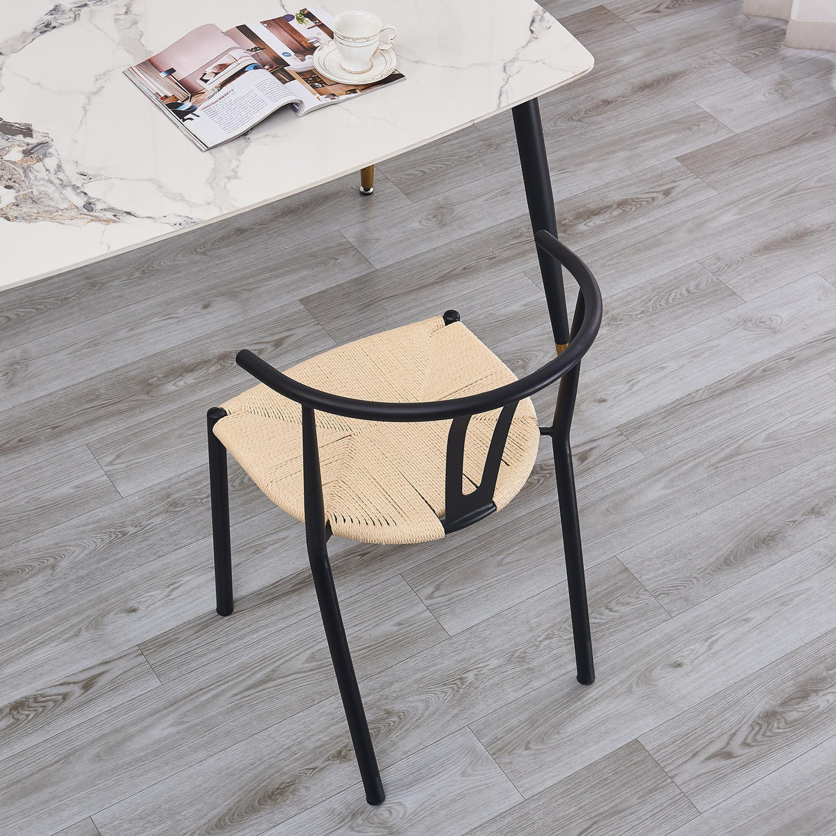 STUHL 2er-Set Kunstleder Schwarz - Schwarz, Textil (50.5/78.5/57cm) - Nordlys