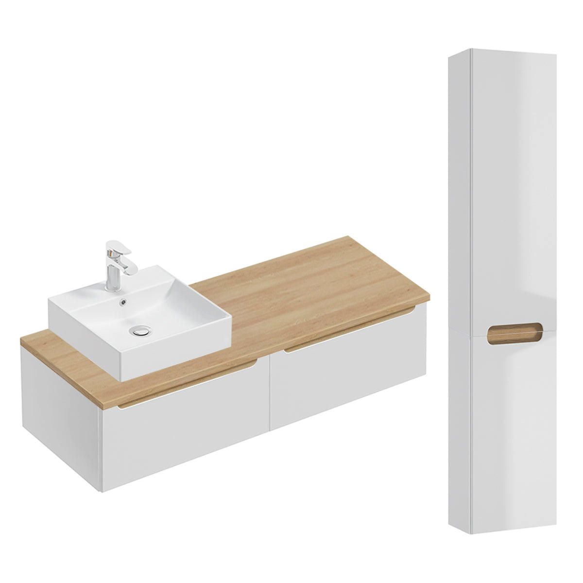 Petits-meubles KOUPELNOVÝ NÁBYTEK 120cm Livia 2er-Set Bílá