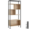 REGAL Hastings,inklusive Kippschutz, 75 x 31 x 170,5 cm,Industrial Holz hell, Eiche Sonoma - Naturfarben, Holzwerkstoff (31/170.5/75cm) - tectake