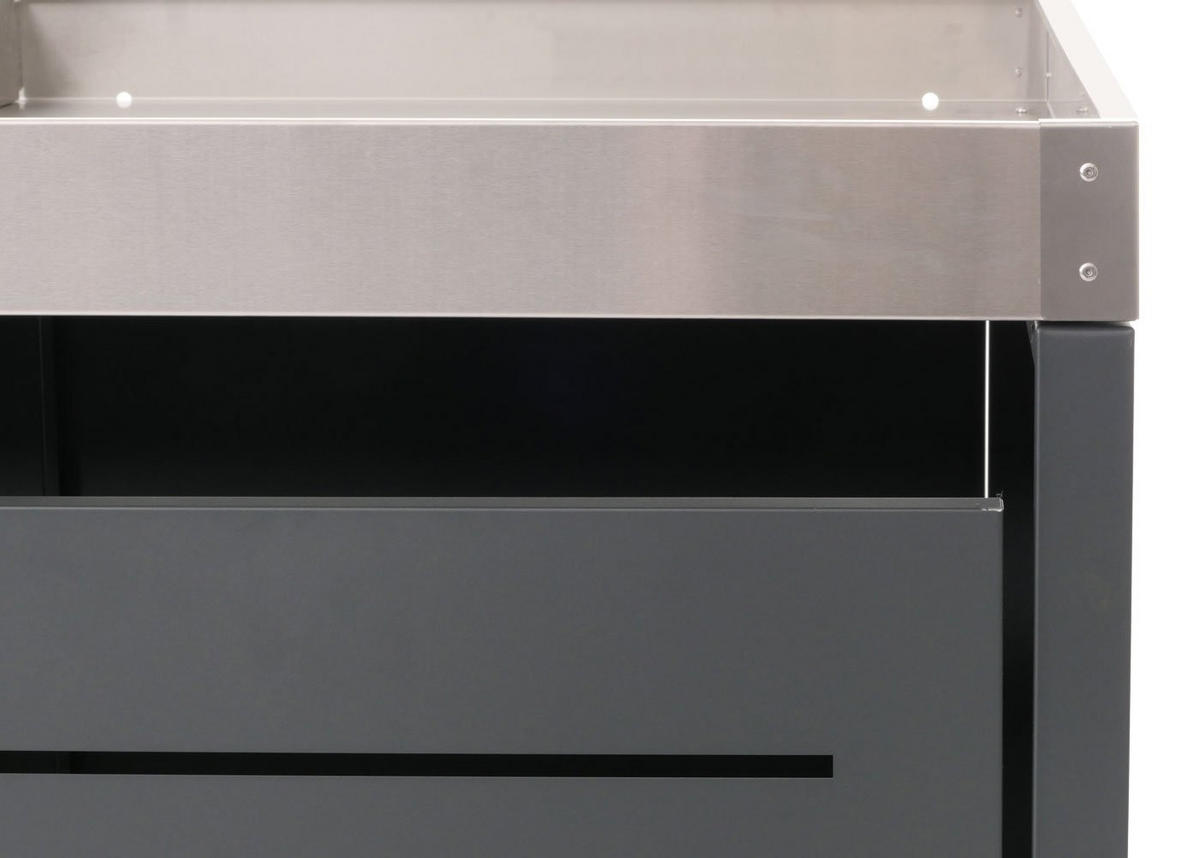 MÜLLTONNENBOX XL 2er 125x140x102cm 80-240 Liter - Anthrazit, Metall (140/125/102cm) - PROREGAL