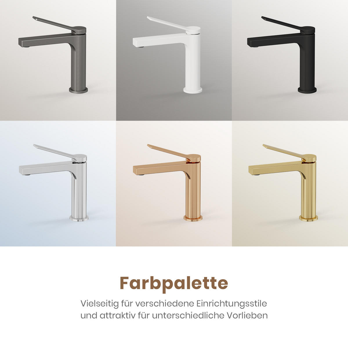 WASCHTISCHARMATUR mit Spulen-Zertifiziertem Filterelement Rosengold - Roségold, Metall (17.3/4.6/19.5cm) - EMKE