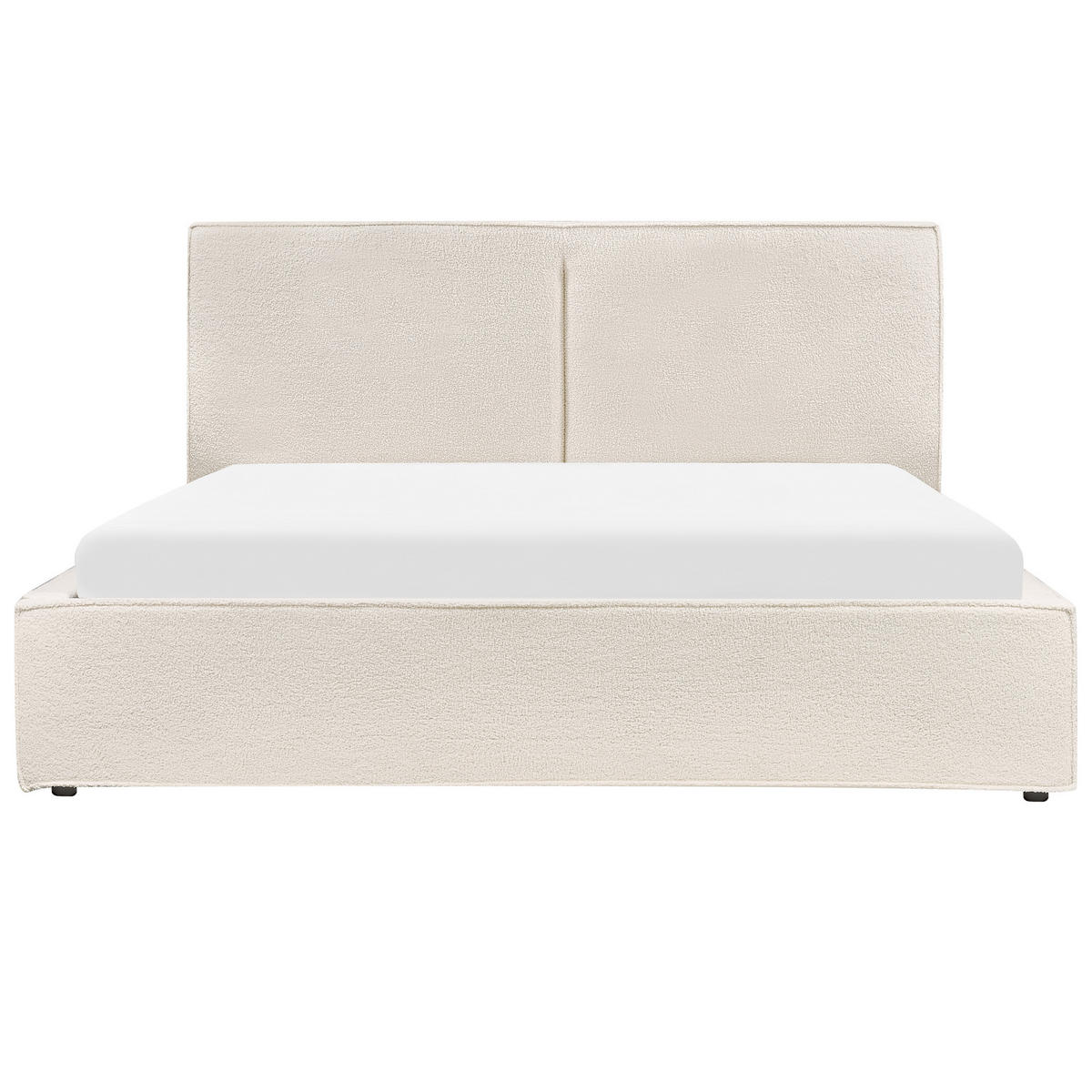 POLSTERBETT 180x200 cm Weiß Moissac - Creme, Textil (180/200cm) - Beliani