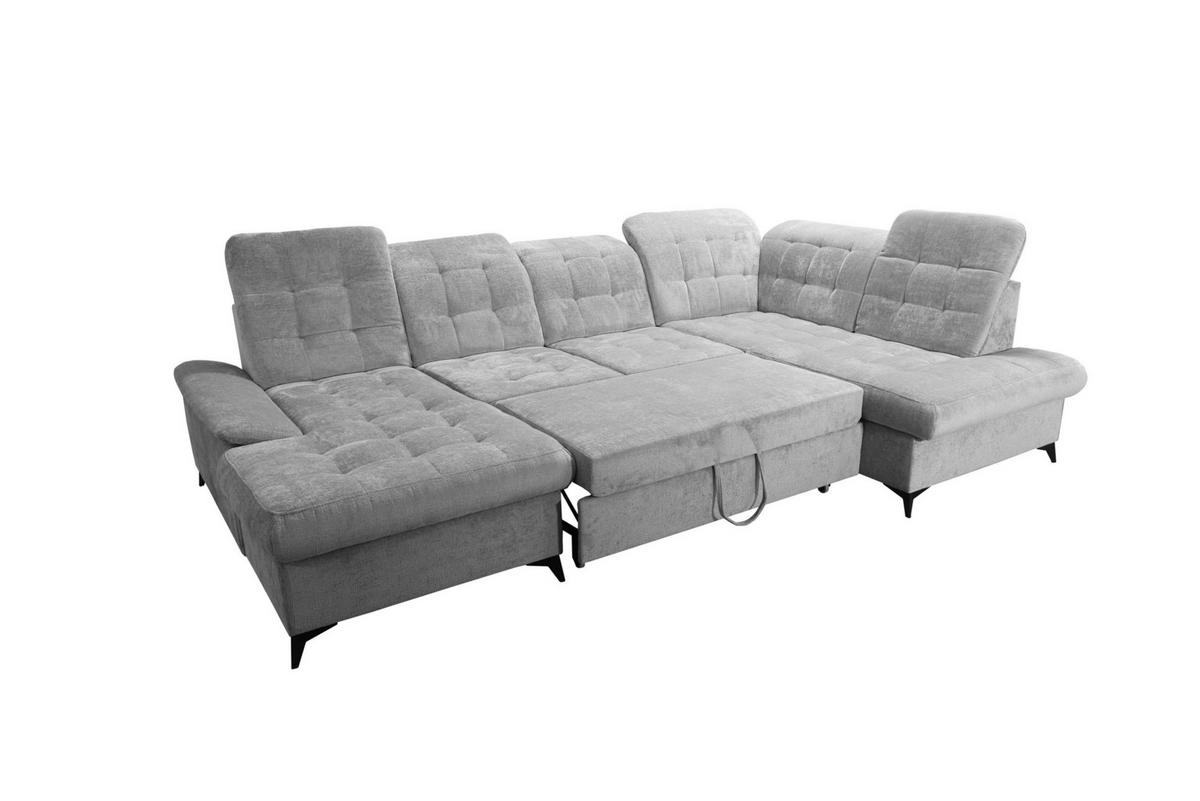 SOFA NEO Chenille-Stoff PERFECT HARMONY, ARAGON-Stoffbezug U-Form - Creme, Textil (343/210cm) - Robin