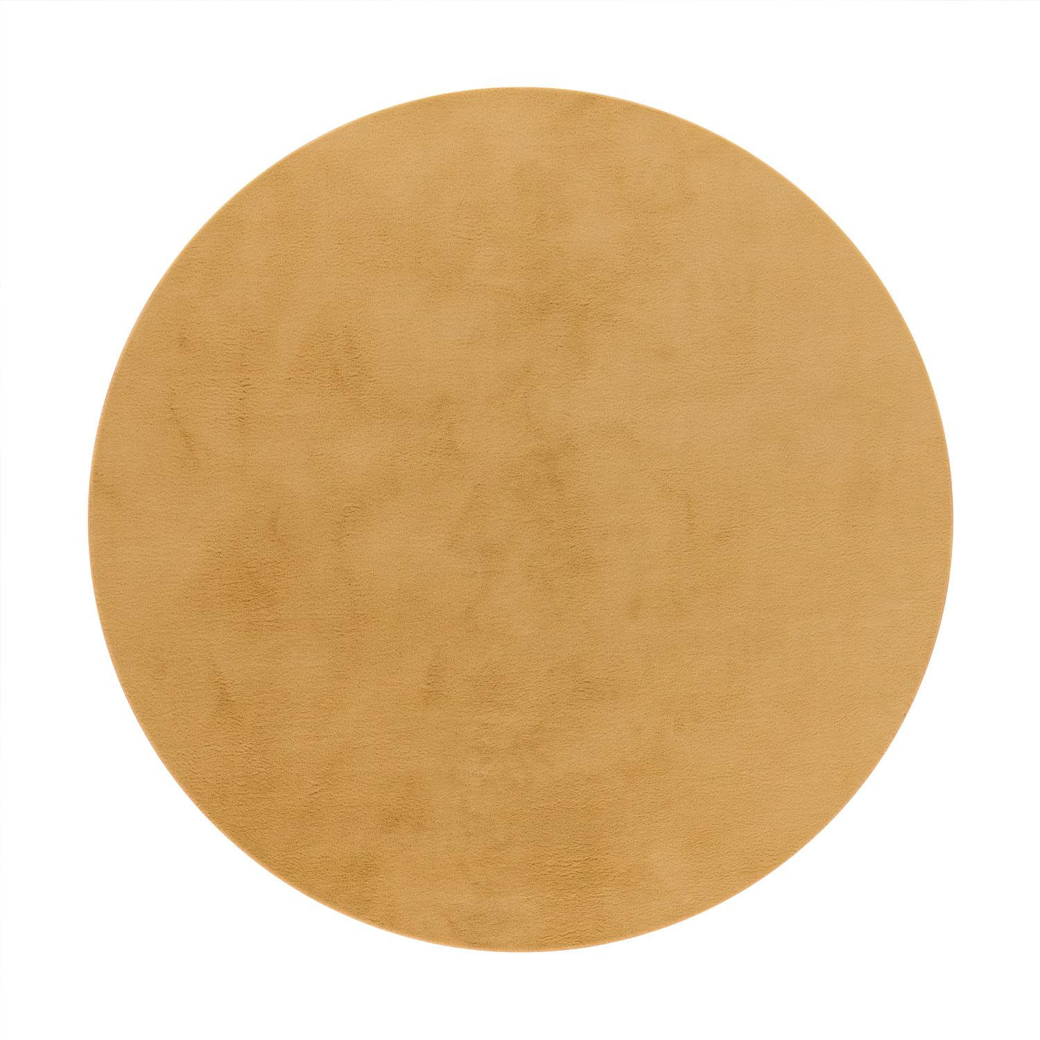 HOCHFLORTEPPICHE Gelb Ø 200 cm - Gelb, Kunststoff (200/200cm) - TT Home