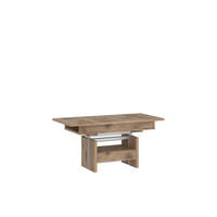 COUCHTISCH rechteckig ausziehbar höhenverstellbar Schubalde 110/64/56 cm - Eichefarben, Holzwerkstoff (65/110/56cm) - designimpex
