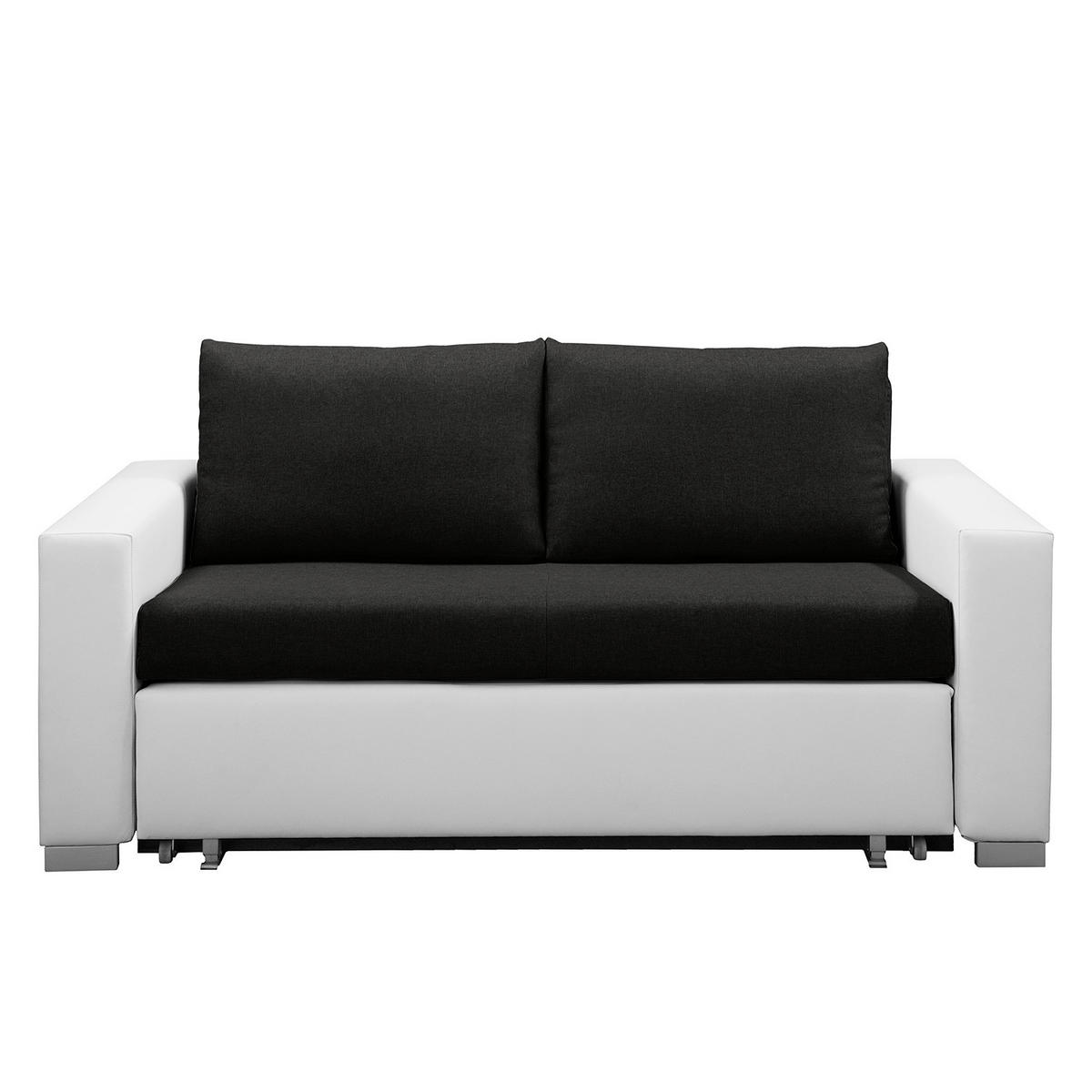 SCHLAFSOFA - Silberfarben/Weiß, Kunststoff/Textil (153/90/90cm) - home24
