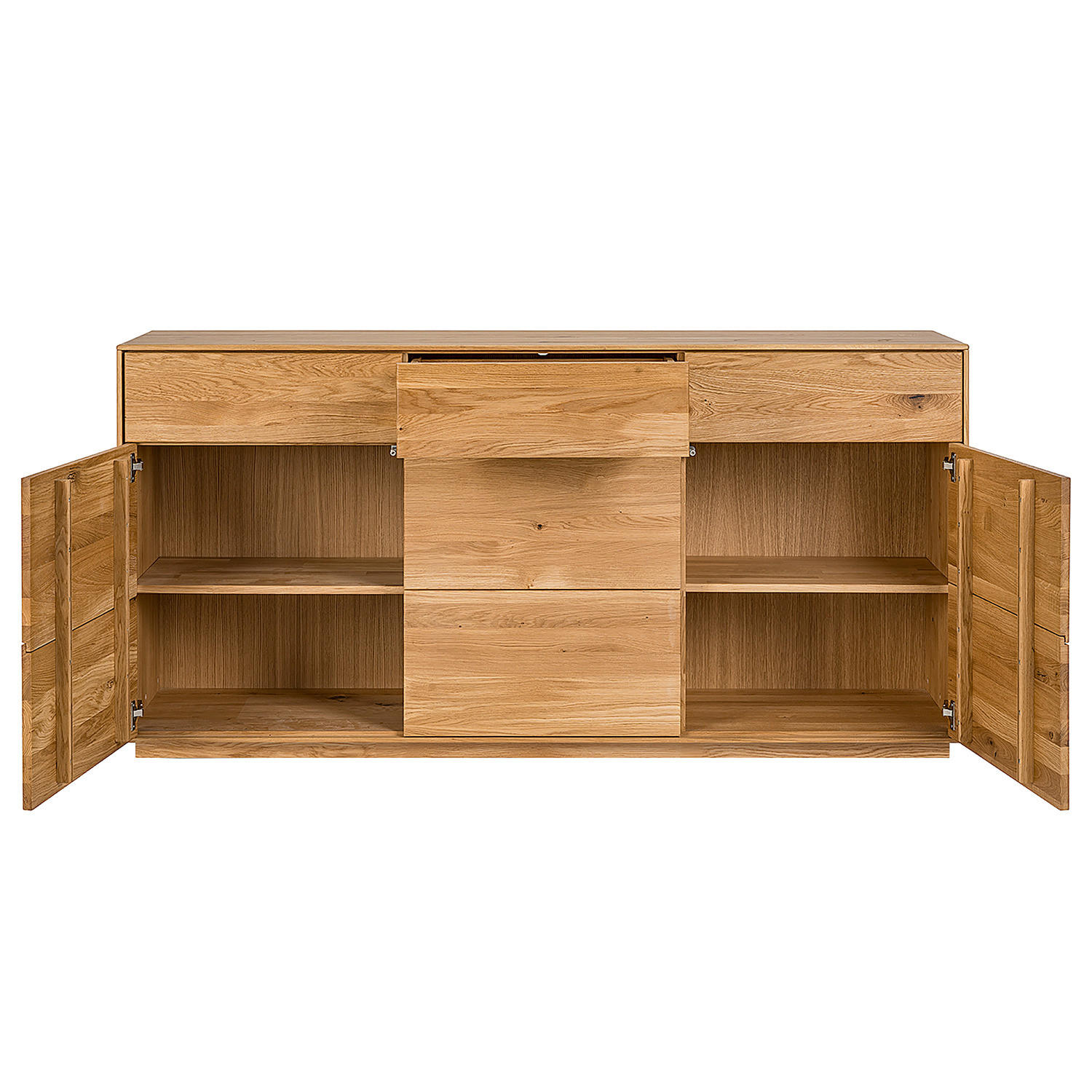 SIDEBOARD - Wildeiche massiv - Wildeiche, Holz (178/89/44cm) - home24