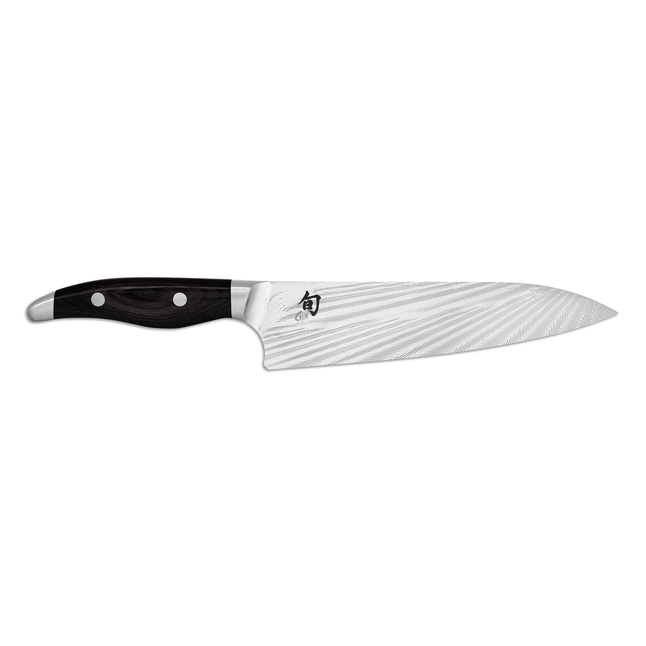 KOCHMESSER Shun Nagare Black, Dual-Core-Stahl, Pakkaholz, Klingenlänge 20 cm - Schwarz, Metall (40.5cm) - Kai Messer