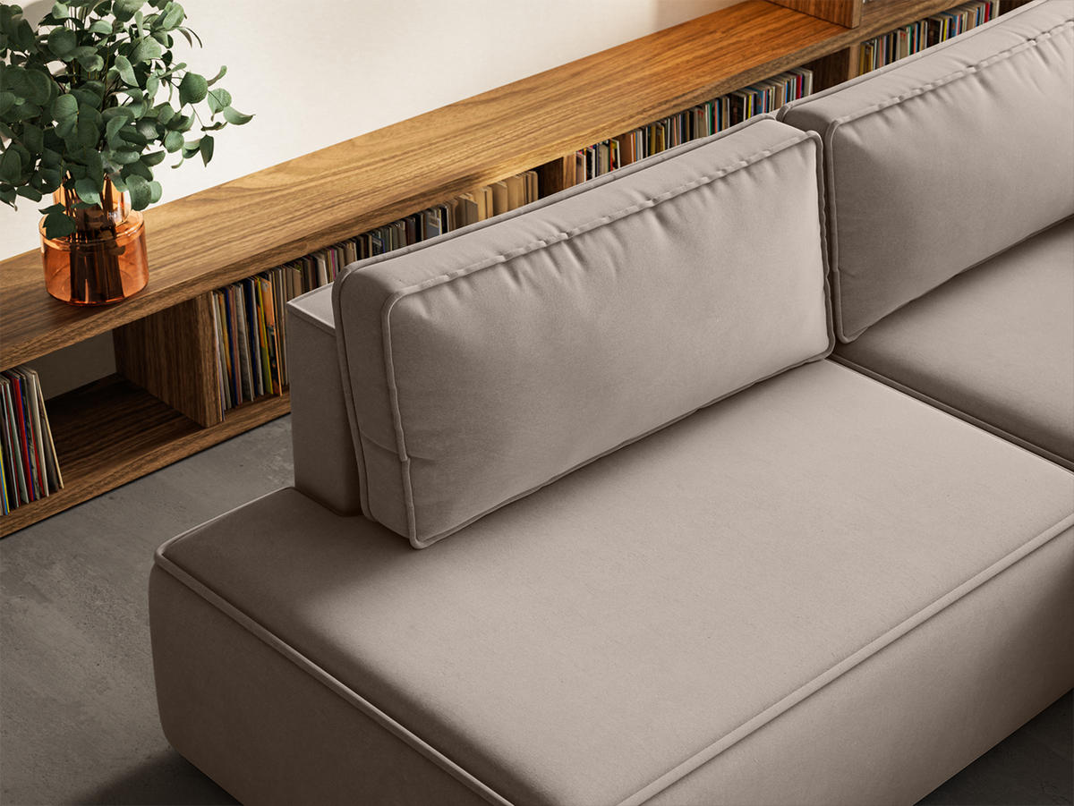 ECKSOFA Sarro mit Schlaffunktion, Taupe - Taupe, Textil (260/165cm) - Fedve