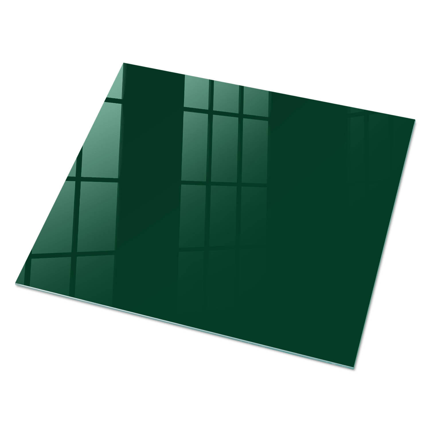 GLASPLATTE 80x60 cm – Flaschengrün - Türkis, Glas (0.4/80/60cm) - ArtPrintCave