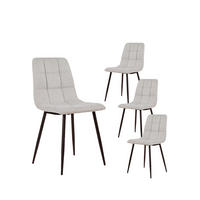 ESSZIMMERSTUHL Ailan Grau 43 cm x 88 cm 4er-Set - Grau, Textil (43/88/56cm) - Klast Home