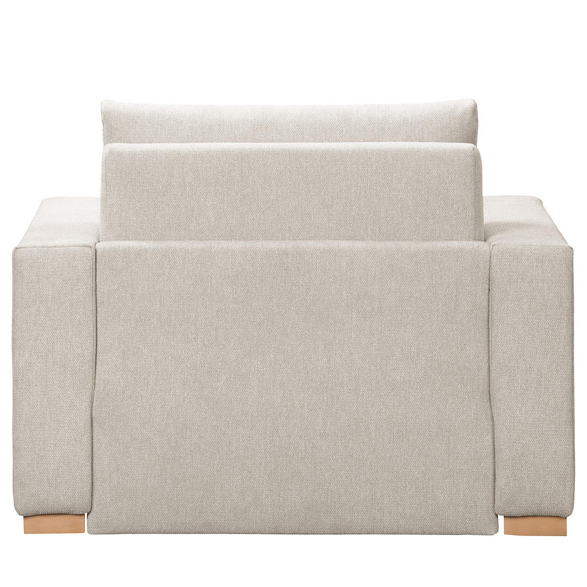 SCHLAFSESSEL - Buchefarben/Silberfarben, Buchenholz/Textil (110/90/90cm) - home24