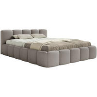 POLSTERBETT Cloudy Low Grau Bouclébezug 200x200 - Grau, Textil (200/200cm) - Selsey