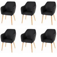 ESSZIMMERSTUHL Schwarz 6er-Set - Schwarz, Textil (58/88/64cm) - MCW