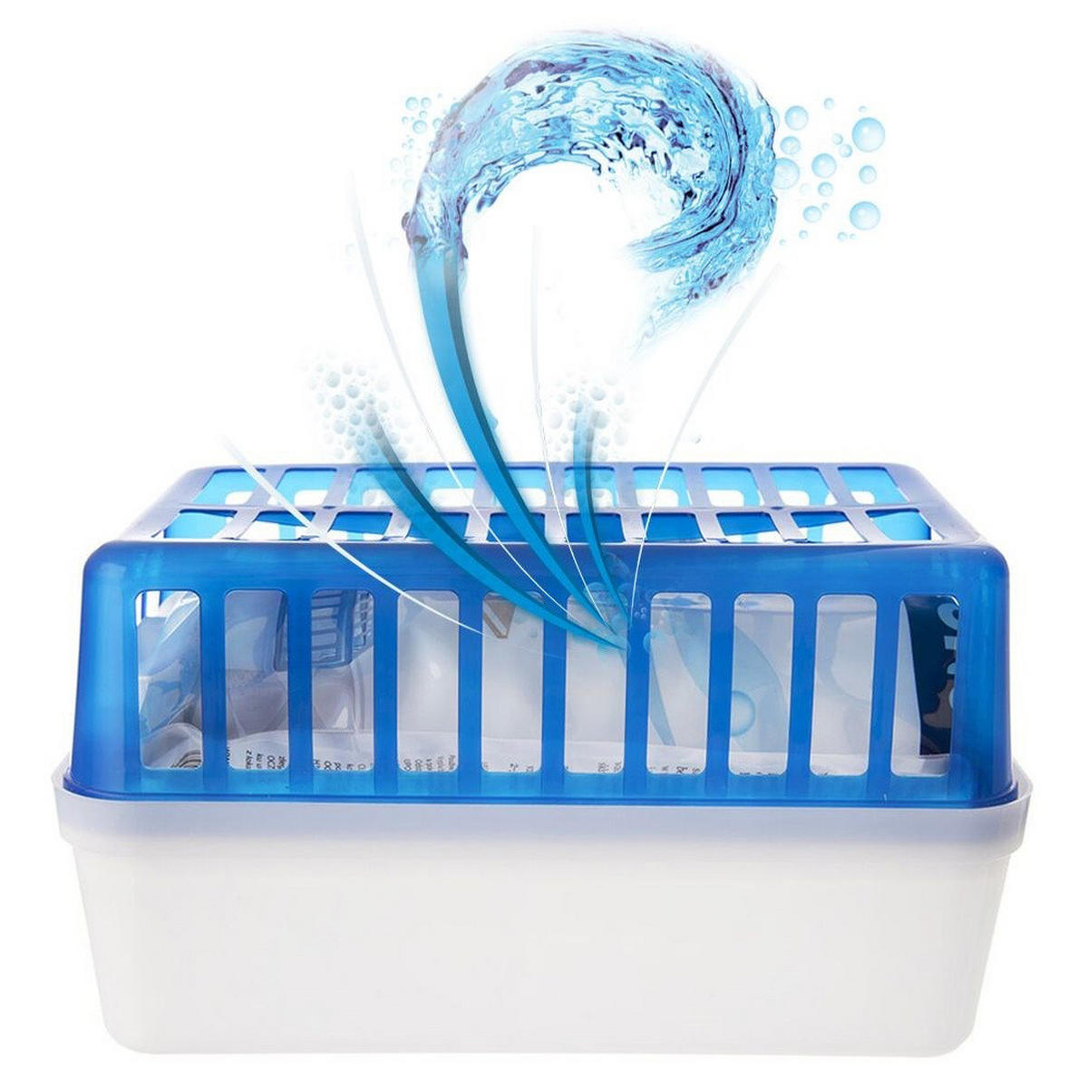 FEUCHTIGKEITSABSORBER XXL Ultra Fresh blau weiß - Blau, Kunststoff (16/14.5/26cm) - Orion 