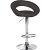 BARHOCKER Stoff dunkelgrau - Chromfarben/Dunkelgrau, Textil/Metall (52/77/47cm) - CLP