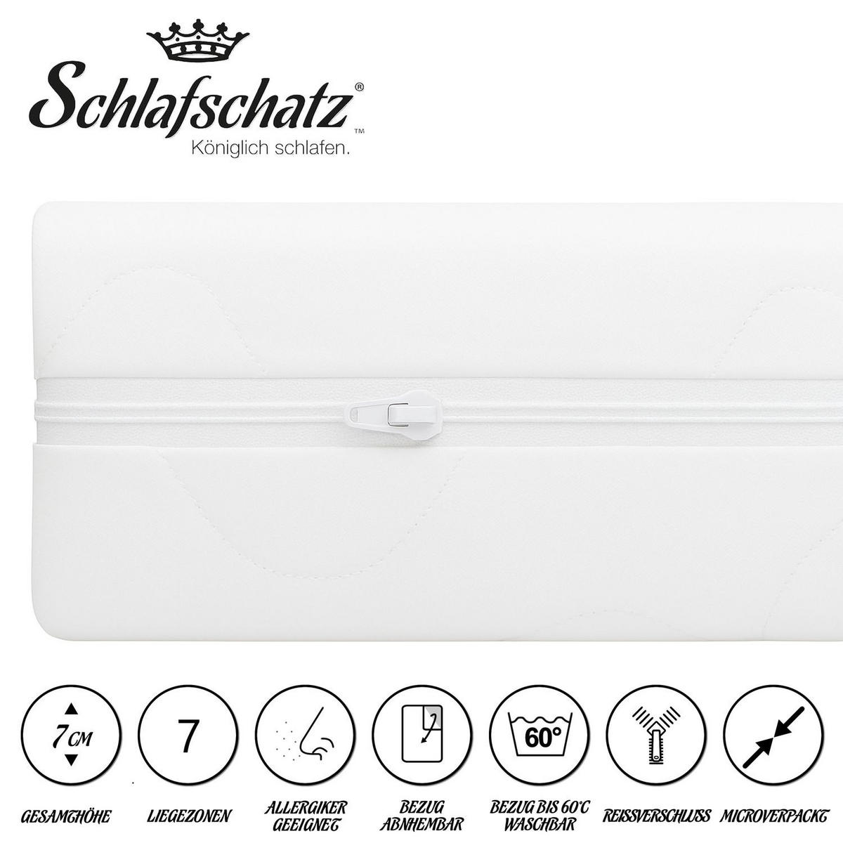 TOPPER XXL 140x200cm mittel Höhe ca. 7cm - Weiß, Textil (140/200cm) - Schlafschatz