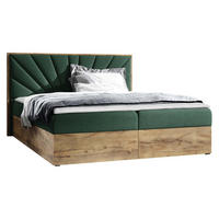 BOXBETT Wood 7 - Grün, Holz/Textil (180/200cm) - MIRJAN24